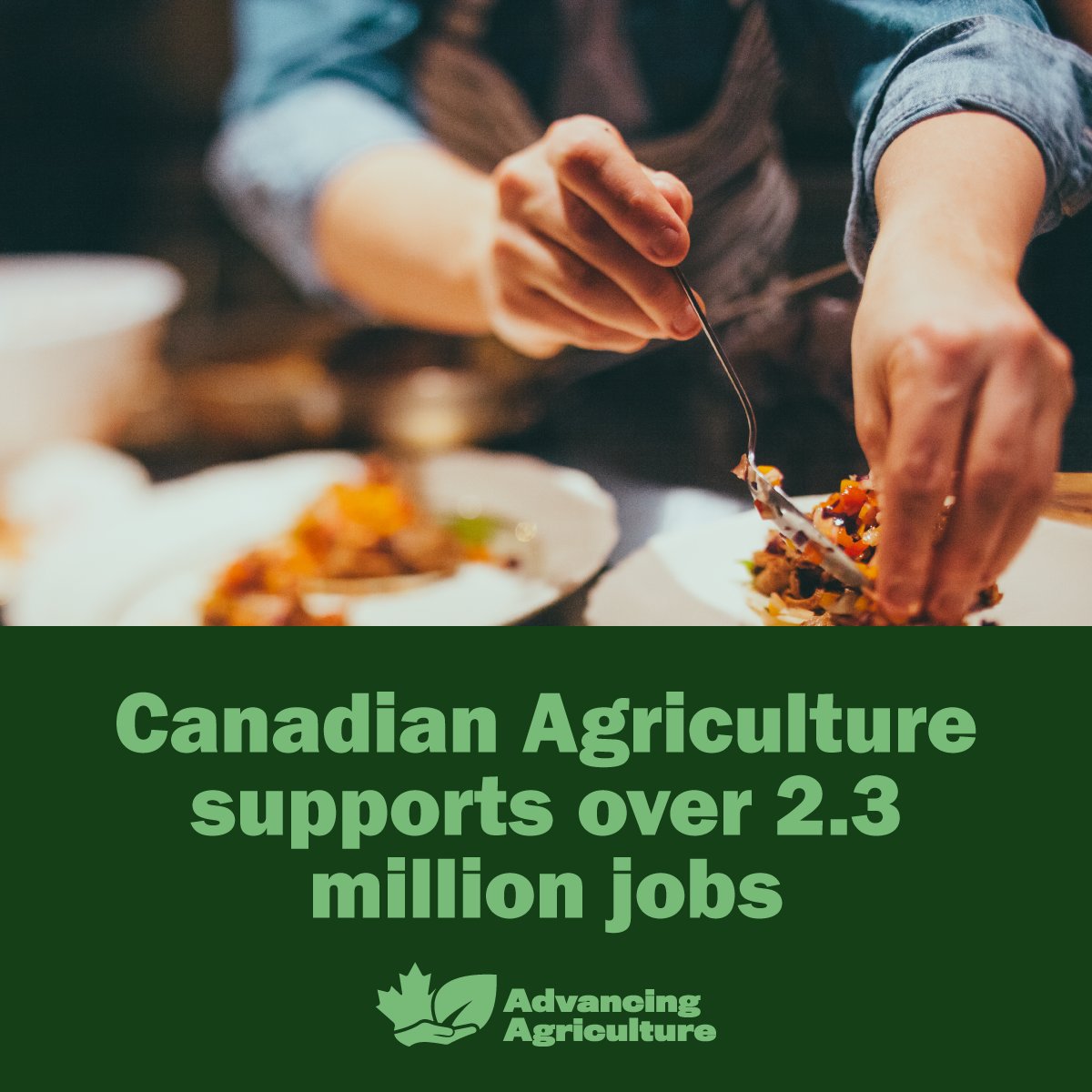 Agriculture and agri-food industries are a key part of Canada's economy. Together, they support over 2.3 million jobs. Learn more:
 
 advancingagriculture.ca 
 #AdvancingAgriculture