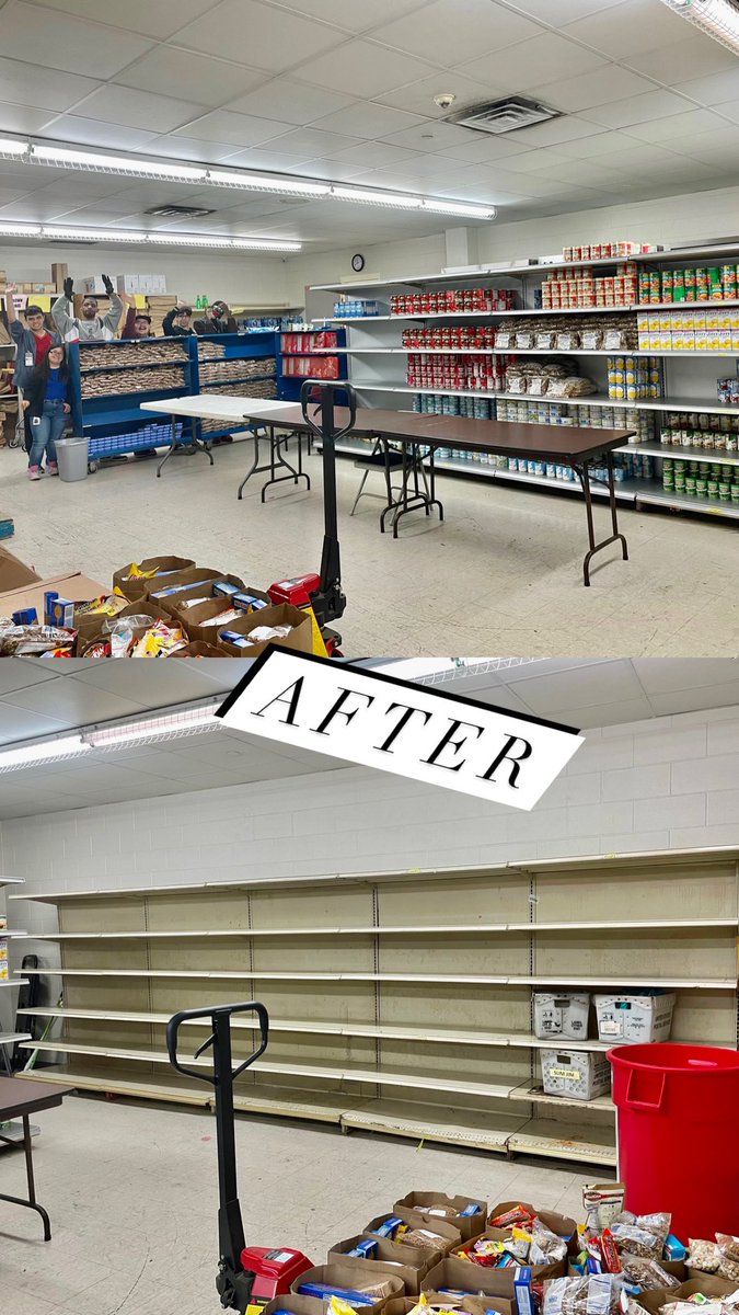 ReddixRocksNISD's tweet photo. The young adults of Community Access got the food pantry shelves @SalvationArmyUS restocked and the back-stock area super sanitized 💪🏼 job well done @NISDReddix @SETransition https://t.co/faRx7c4qRl
