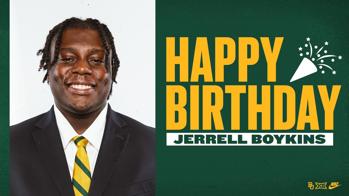 BUFootball's tweet photo. Happy Birthday, @JerrellBoykins!

#SicEm | #PersonOverPlayer https://t.co/oL9xxUGv8a