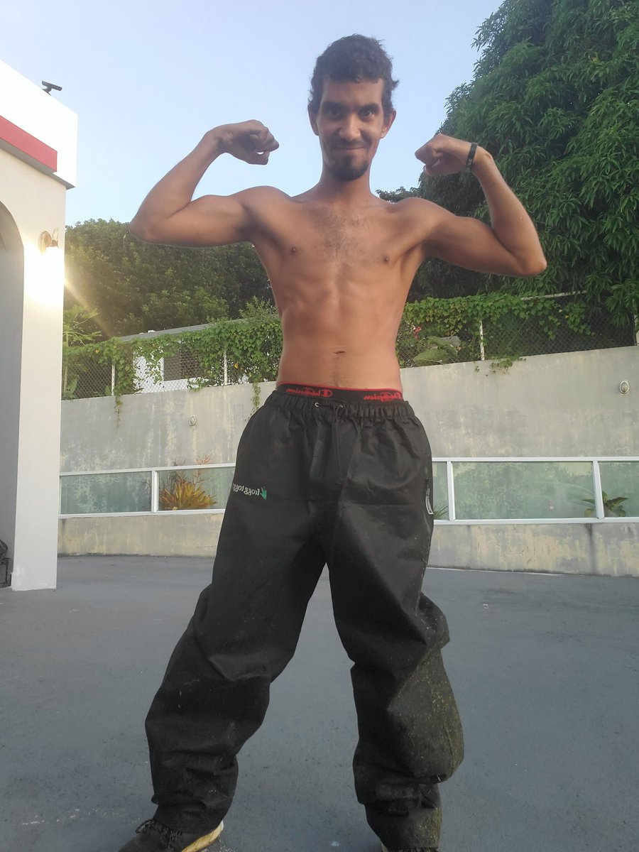 Gym workout gains progress. I was just using the trimmer, that's why these big pants were covered in grass. #PlantPower #PlantPowered #PlantBased #PlantProtein #PlantBasedPower #PlantBasedForTheAnimals #PlantBasedDiet