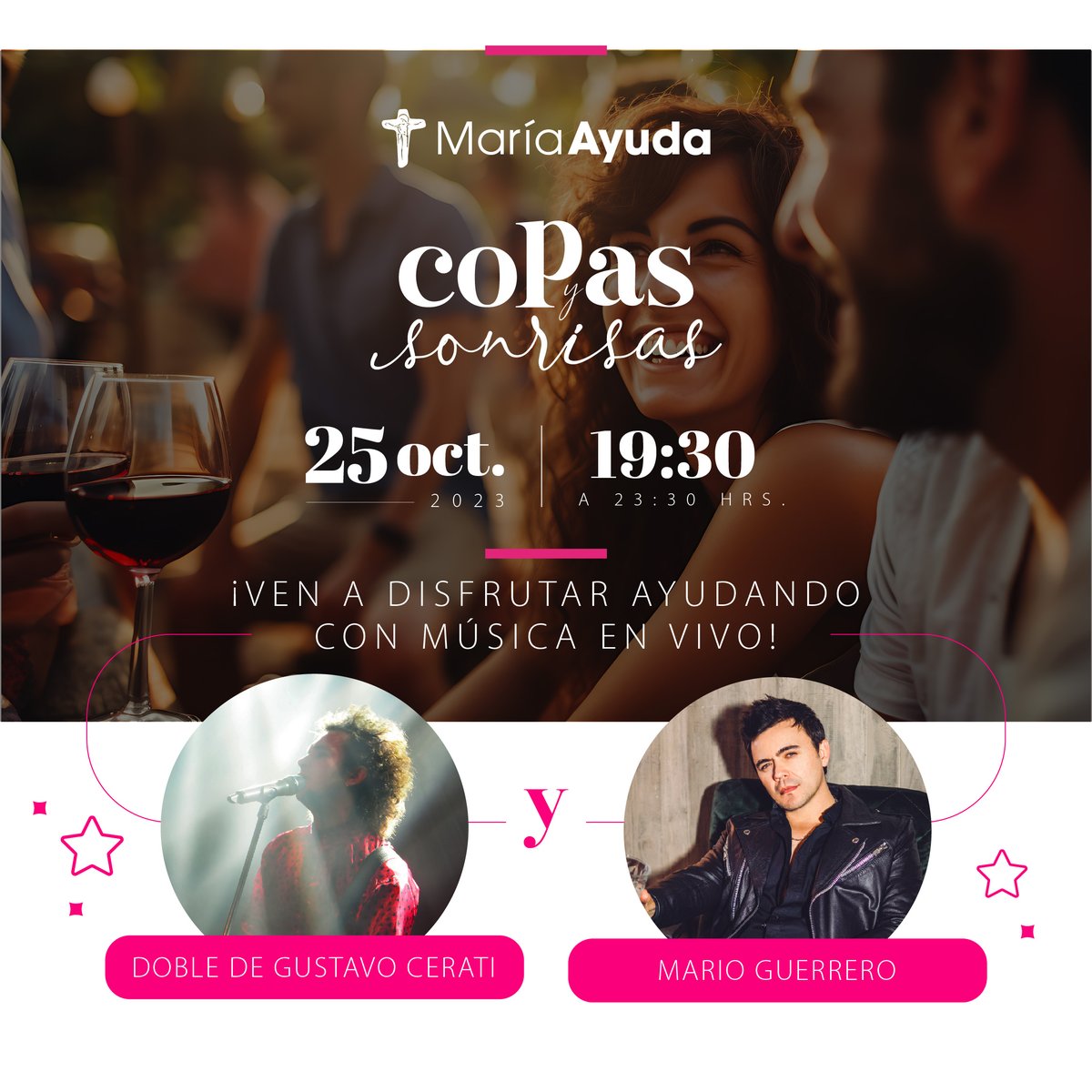 ¿Un panorama para degustar deliciosos vinos con música en vivo? ¡Sí, lo tenemos para ti!​🎶 Ven a disfrutar  y lo mejor es que con tu entrada estás ayudando a los niños y niñas de María Ayuda.​

Cómpralas ahora en mariaayuda.cl 

#afteroffice #vinos #ayudar #panorama