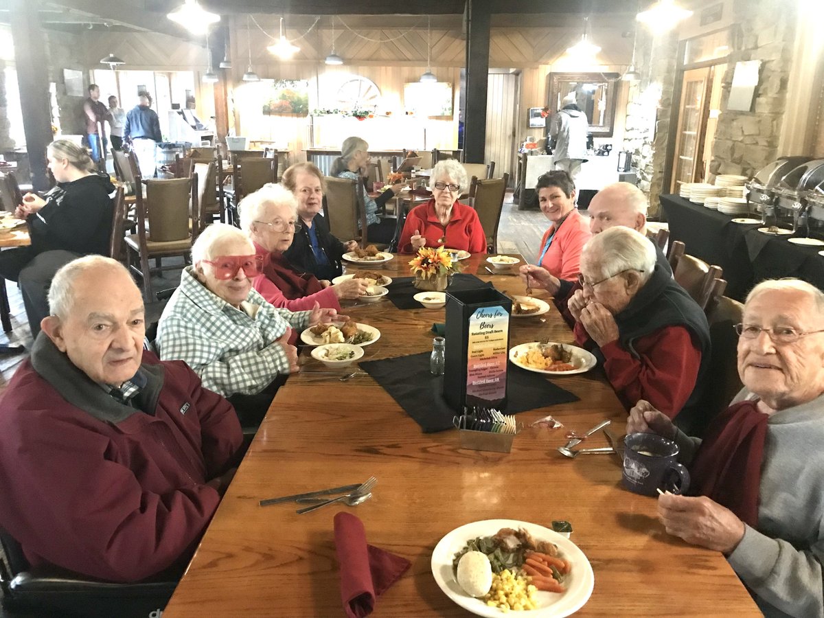 StAndrewsHC's tweet photo. What a trip! We enjoyed the colorful leaves at Brown County and a delicious lunch at Abe Martin Lodge. Life is good today.
#trilogyliving #seniorliving #whyitrilogy https://t.co/R9cG7Msg4a