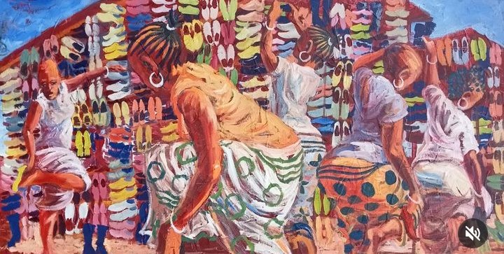 Ni ya Leo series
Acrylic on canvas
150 cm by 80cm
70k