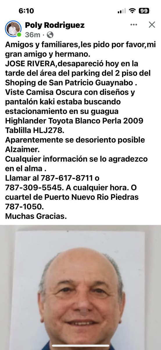 MariGataRacing's tweet photo. Por favor, ayúdennos!!! José es uno de nuestros músicos en la Parroquia. Difundan por favor https://t.co/b8cDN8sd9I
