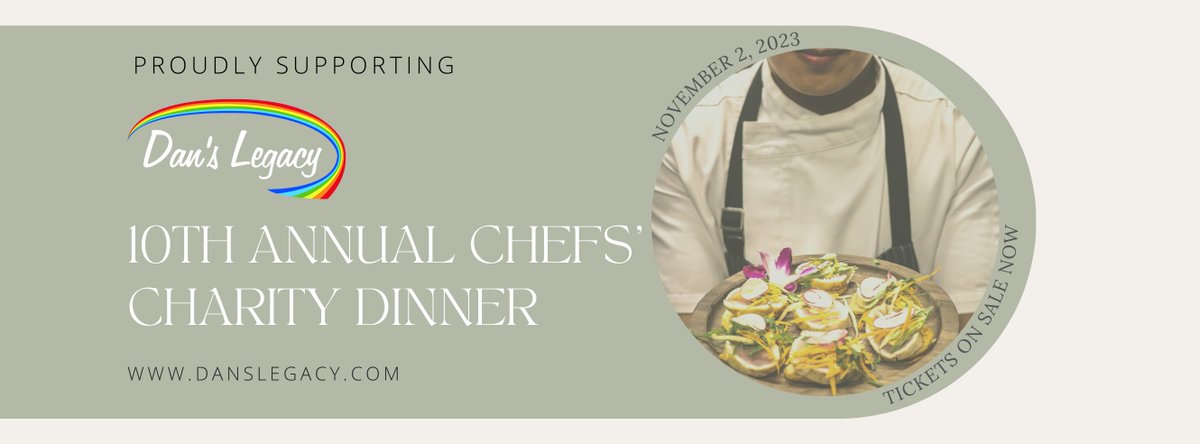 The @DansLegacyBC Chefs' Charity Dinner is Nov 2nd. Funds raised are designated to trauma-informed, no-barrier counselling programs for youth at risk in Langley and across Metro Vancouver. Get tickets: bit.ly/DLdinner2023