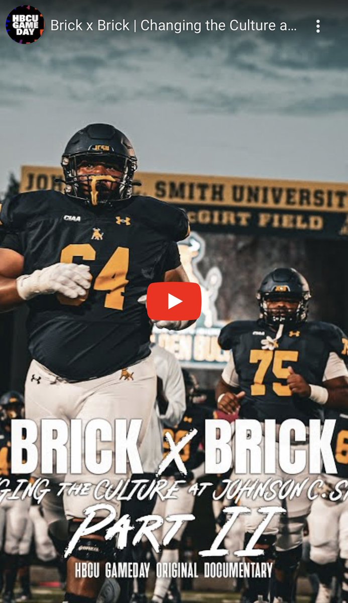 coachworth17's tweet photo. Thankful for the exposure that @HBCUGameday has given our program as we build our young men on and off the field. Check out Part II Brick x Brick
https://t.co/QwZhyV7sut…
#EVERYTH1NGEVERYDAY #JCSU #GOLDENBULLS #STANPEDE #HBCUFOOTBALL #HOLDHIGH https://t.co/wuJbK6qkxV