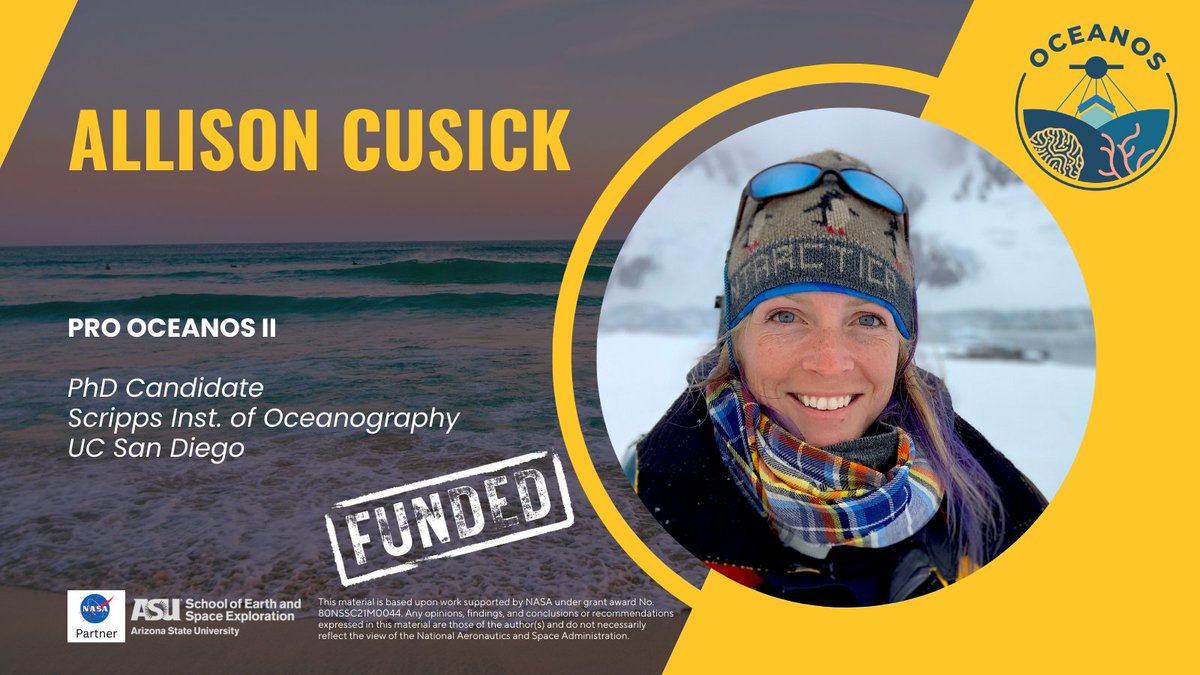 NASA SCoPE (@nasa_scope) on Twitter photo Allison Cusick is a returning Seed Grant Awardee! Allison is a PhD candidate at the Scripps Inst. of Oceanography, UC San Diego. Her project is PRO OCEANOS 2, a continuation of her work with the OCEANOS SciAct team! <a href="/Scripps_Ocean/">Scripps Institution of Oceanography</a> #WomenInSTEM #oceanography Allison Cusick is a returning Seed Grant Awardee! Allison is a PhD candidate at the Scripps Inst. of Oceanography, UC San Diego. Her project is PRO OCEANOS 2, a continuation of her work with the OCEANOS SciAct team! <a href="/Scripps_Ocean/">Scripps Institution of Oceanography</a> #WomenInSTEM #oceanography
