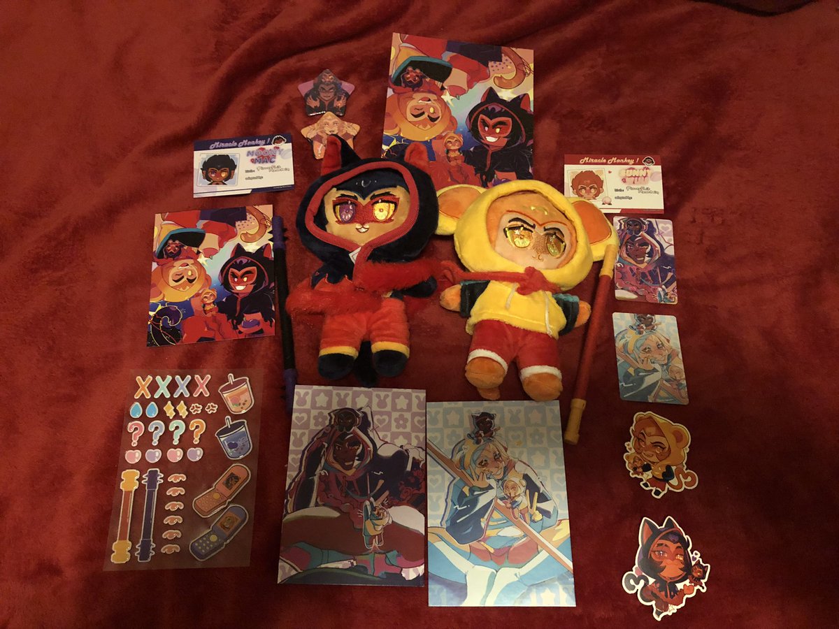 SoulPotato_1's tweet photo. Hello everyone! Just wanted to show off what I got from Nana Litore website, I got the Miracle Monkie Doll Set! I couldn’t afford the Eclipse Monkie Set sadly but it’s okay. @NanoLitore https://t.co/VTuMuS78iJ