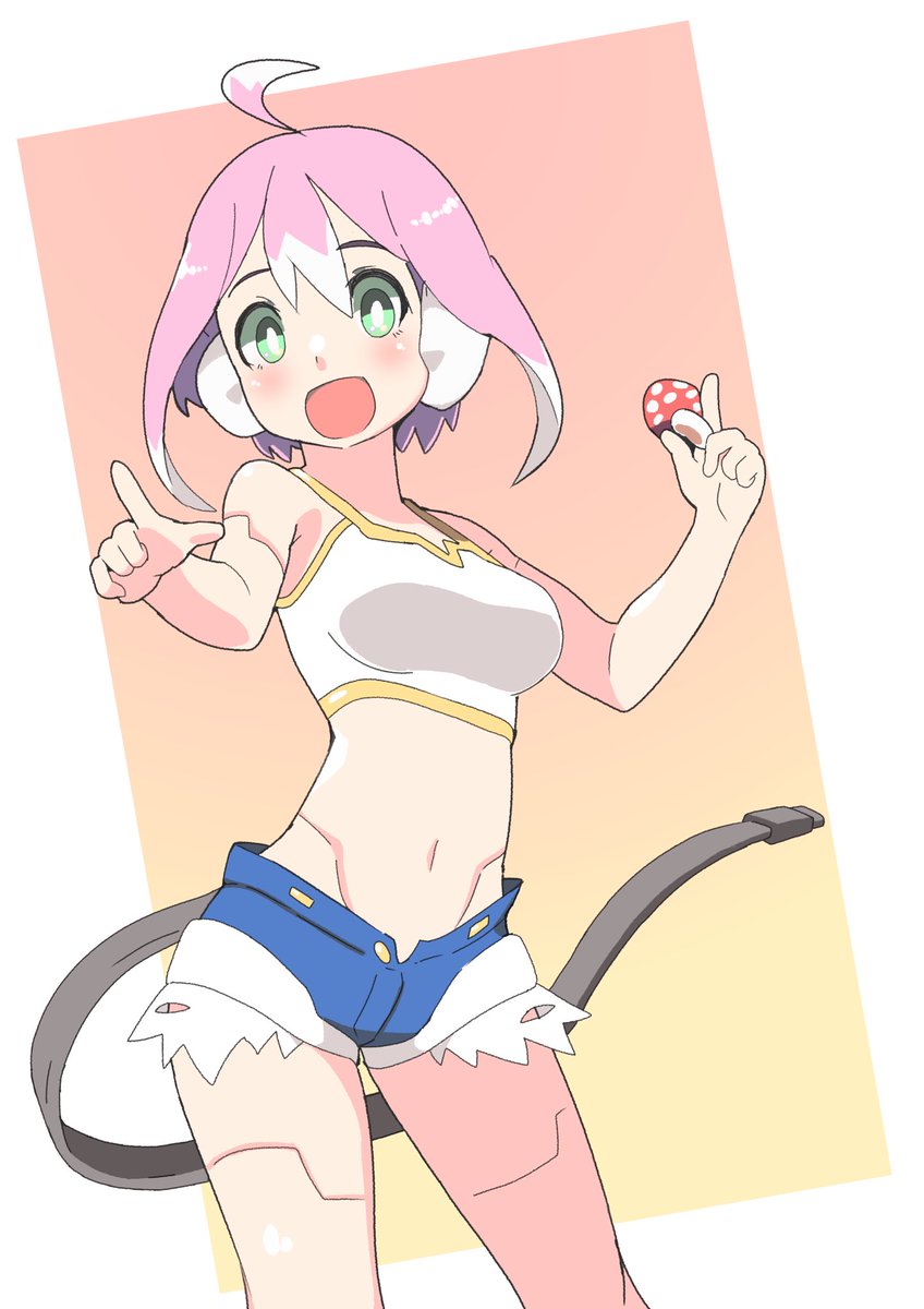 「skebありがとうございました キノコに詳しい元気アンドロイドです 秋なので妖し」|猫叉温泉♨️のイラスト