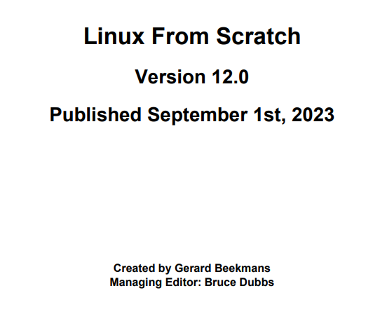 Linux From Scratch. Compile everything from the source code !! Download ...