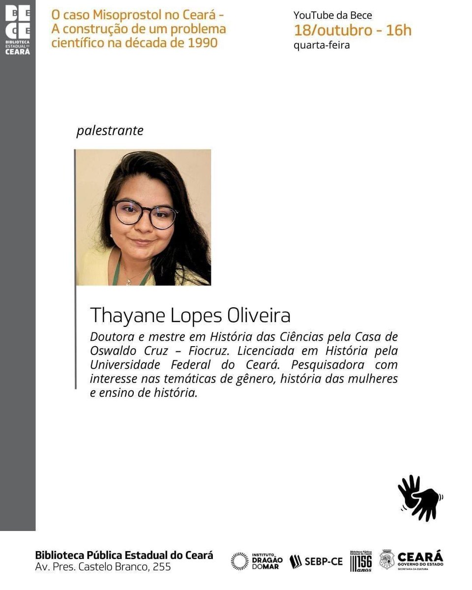 Vem vê 😉 <a href="/bece_biblioteca/">Biblioteca Pública Estadual do Ceará</a>