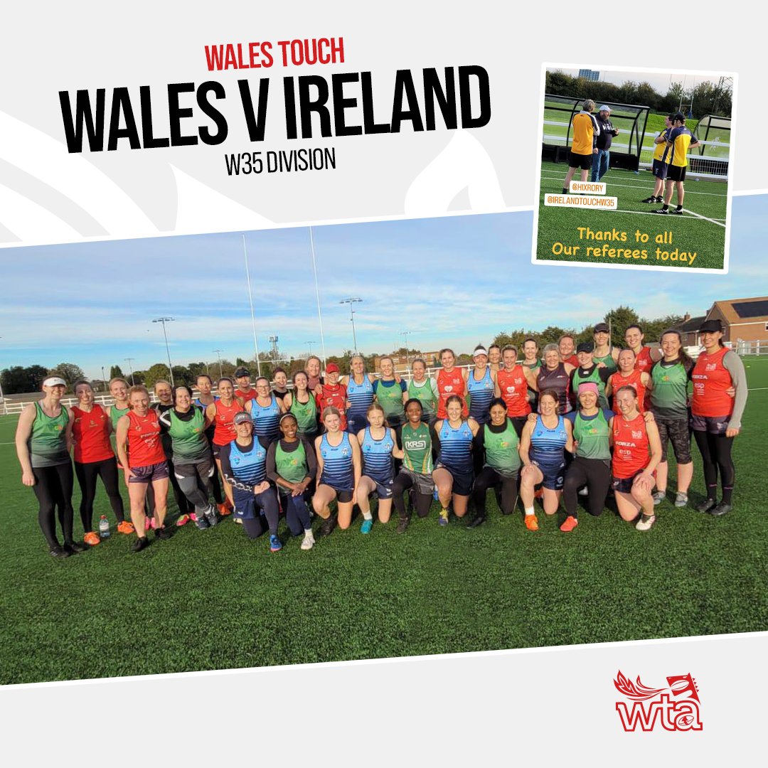 Autumn Friendlies Congratulations to our Wales W35 team who defeated Ireland on Sunday 6-1. Huge thanks to South West Saxons for hosting us. #WalesTouch #TouchWorldCup2024