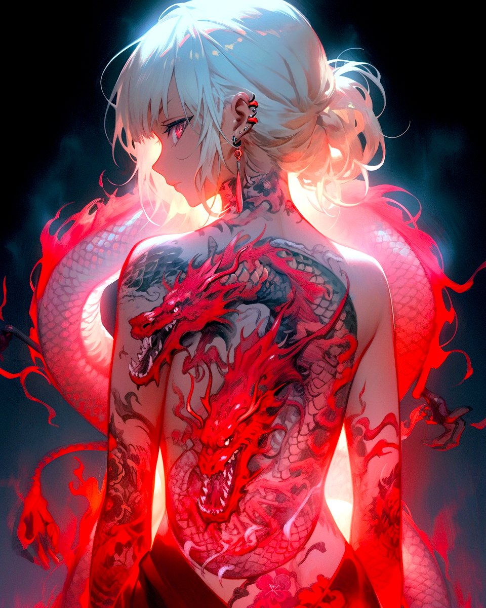 Double Dragons 🤟
#TheGirlwiththeDragonTattoo #Girl #Dragon #Tattoo #Midjourney #Ai #AiArt #Niji #AiGirls #Red #Doubledragons #Blonde #Chinese #China #Orient