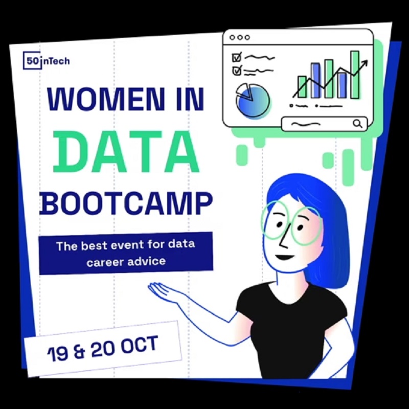 BigDataFr_'s tweet photo. FREE Online Event 19-20 Oct
►Women in Data Bootcamp
    Register NOW!

•Ready to learn how to level up in
  your career?

•@50inTech brings together data
  leaders sharing their best career
  advice

•And answering your questions live

•The best event for data career advice