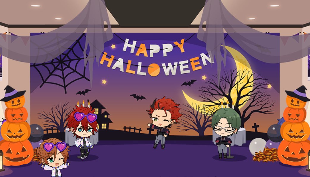 SetsuPo__'s tweet photo. Trick &amp; Treatなアイドルたちの
仮装パーティーを撮影！📷🎃

今日は【合計4人】のアイドルの撮影に成功したよ💫

#あんスタハロウィン2023 #あんスタ https://t.co/msR3TUfWlU