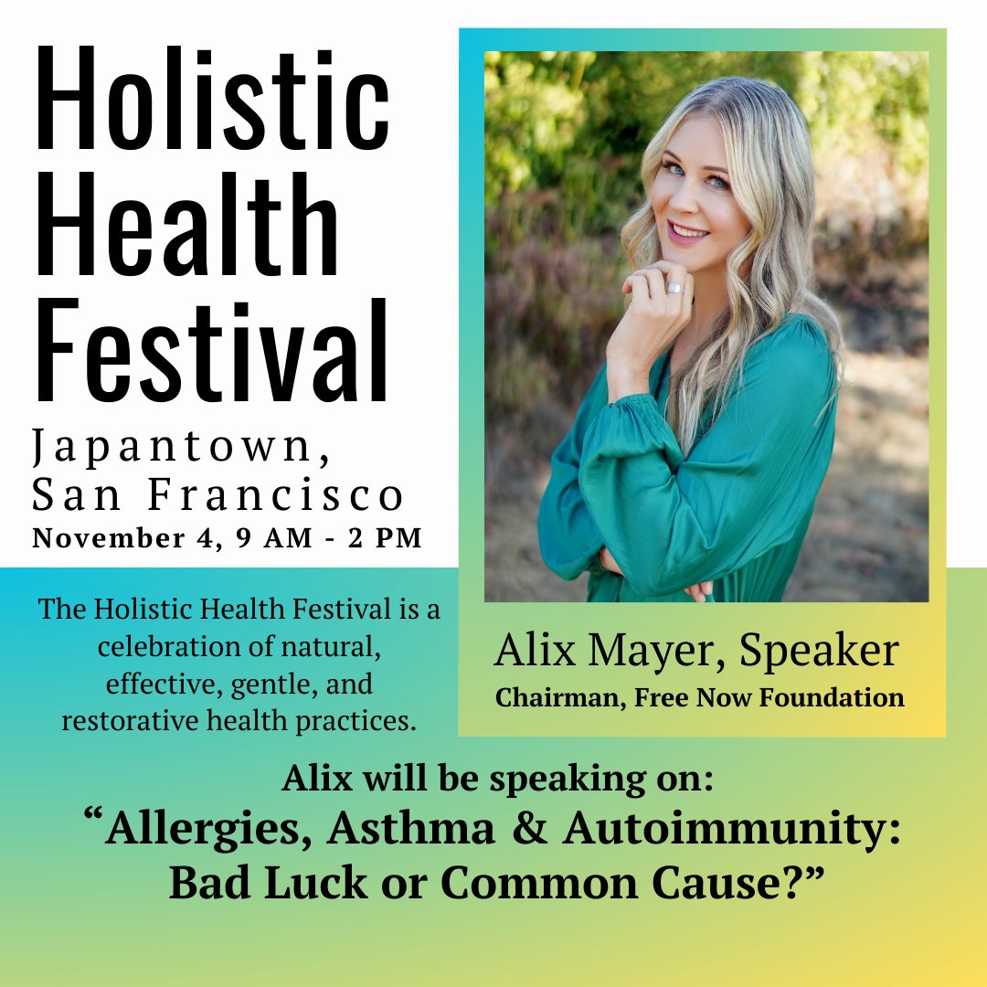 Our Chairman, Alix Mayer, will speak at the Holistic Health Mini-Festival, an event celebrating natural, effective, gentle, and restorative health practices and will take place November 4, 9 a.m.- 2 p.m., in Japantown, in San Francisco. 
tickettailor.com/events/medical…