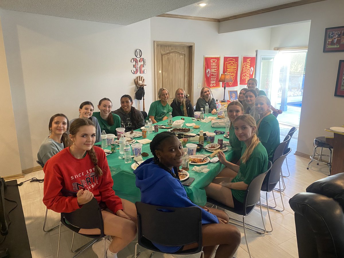 Team dinner to get us ready for Districts tomorrow!! Thank you to the Massey family for hosting! 🏐💚 #StaleyStrong <a href="/SHSFalcons/">Staley High School</a>