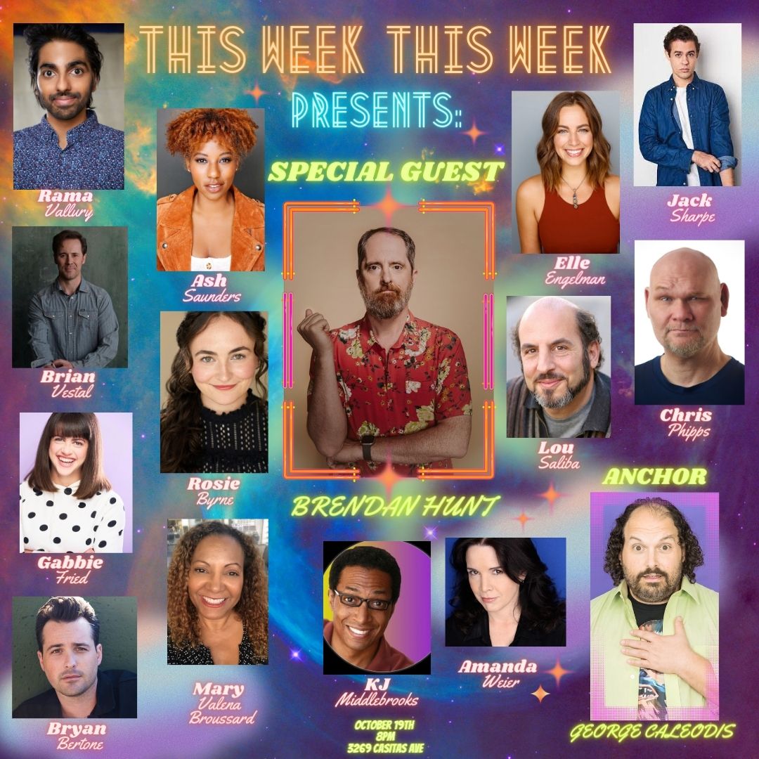 Come see THIS WEEK THIS WEEK this Thursday, October 19th. Special Guest BRENDAN HUNT! <a href="/brendanhunting/">Brendan Hunt</a>  <a href="/TWthisweek/">This Week This Week</a> <a href="/TedLasso/">Ted Lasso</a>