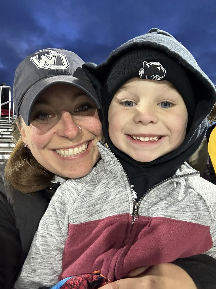 Little man is very excited to see his first big soccer game! #GoWO!!