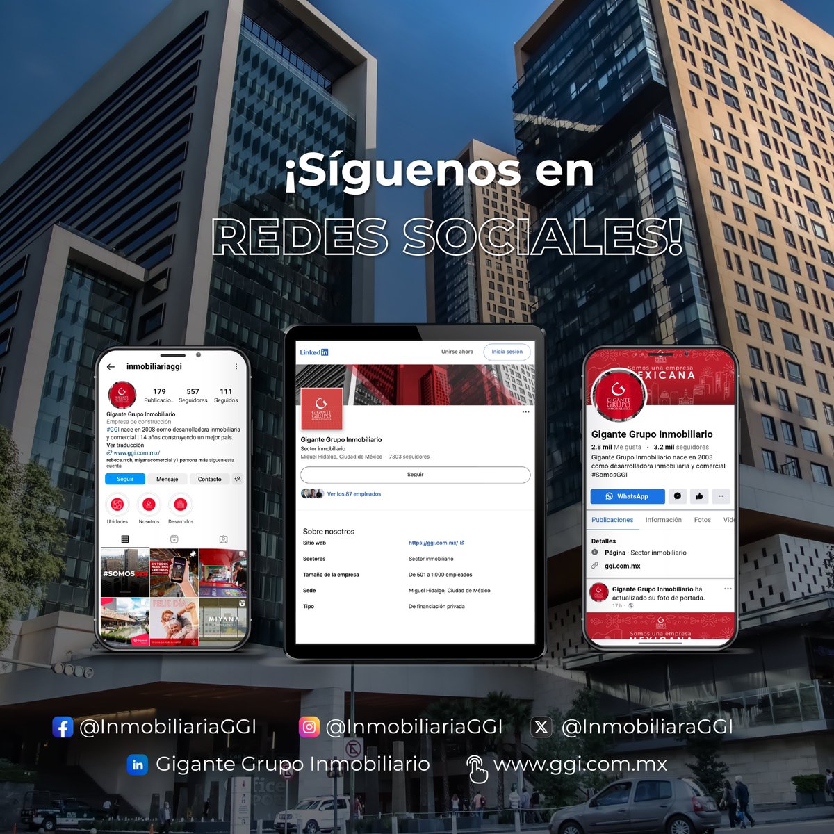 Construimos un futuro sólido para lograr tener un mejor país ¡Síguenos!  #SomosGGI
📌 ggi.com.mx
📌instagram.com/inmobiliariagg…

#Inmobiliaria #CentroComercial #Corporativo #Residencial