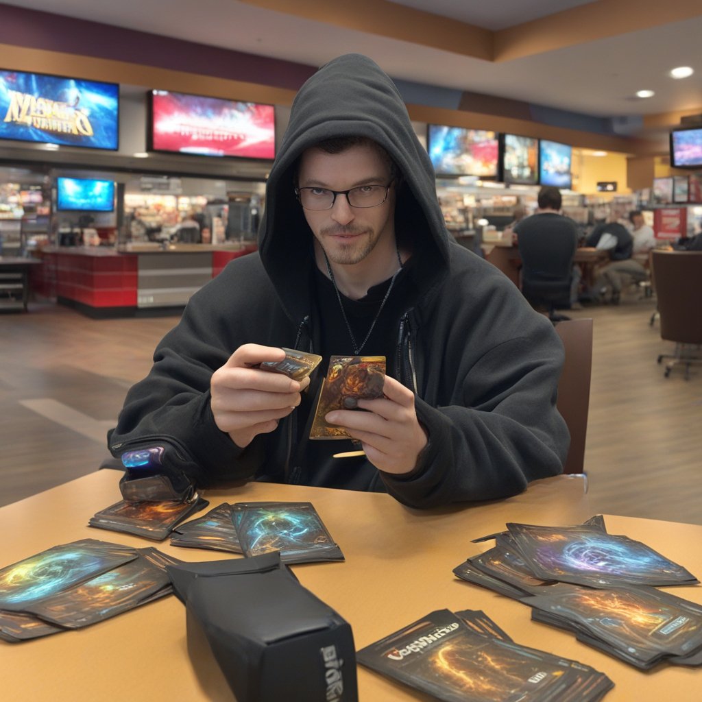 EdgerunnerD's tweet photo. //David playing Mtg commander at mcdonald's according to IA. https://t.co/gkRaCfH7QO