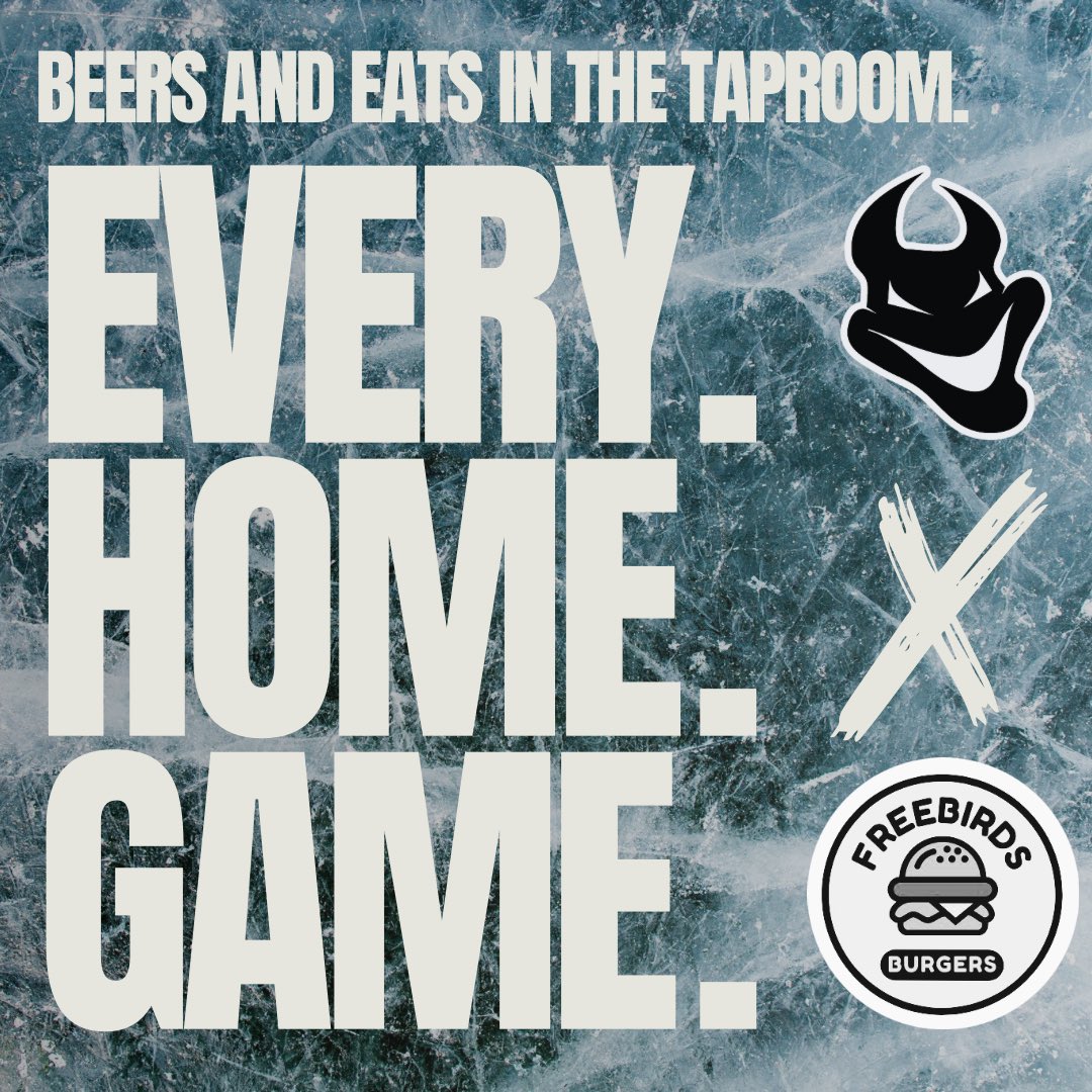 🚨 B I G  D E A L  P O S T 🚨

Yes, you read that right.

Freebirds pop-up. EVERY. HOME. GAME.

Expect a rotating menu of eats so you can get your drink on and your snack on.

$6 pints. Freebirds eats. Open late so you can close’r down with us.

Ready for puck drop? #gojetsgo