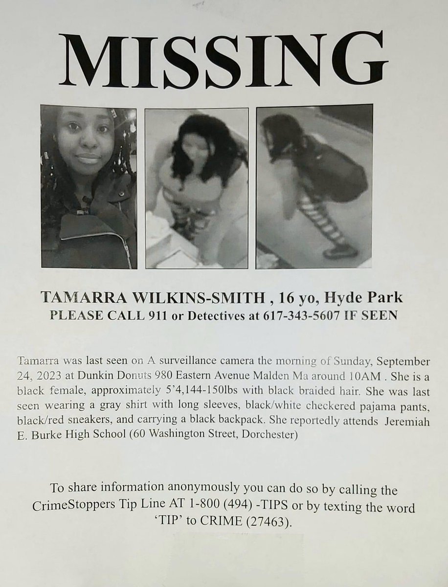 Still #Missing from #HydePark #Boston! Please share. #missingkids #missinginma @MissingKids #MaldenMA #Malden #SeeSomethingSaySomething