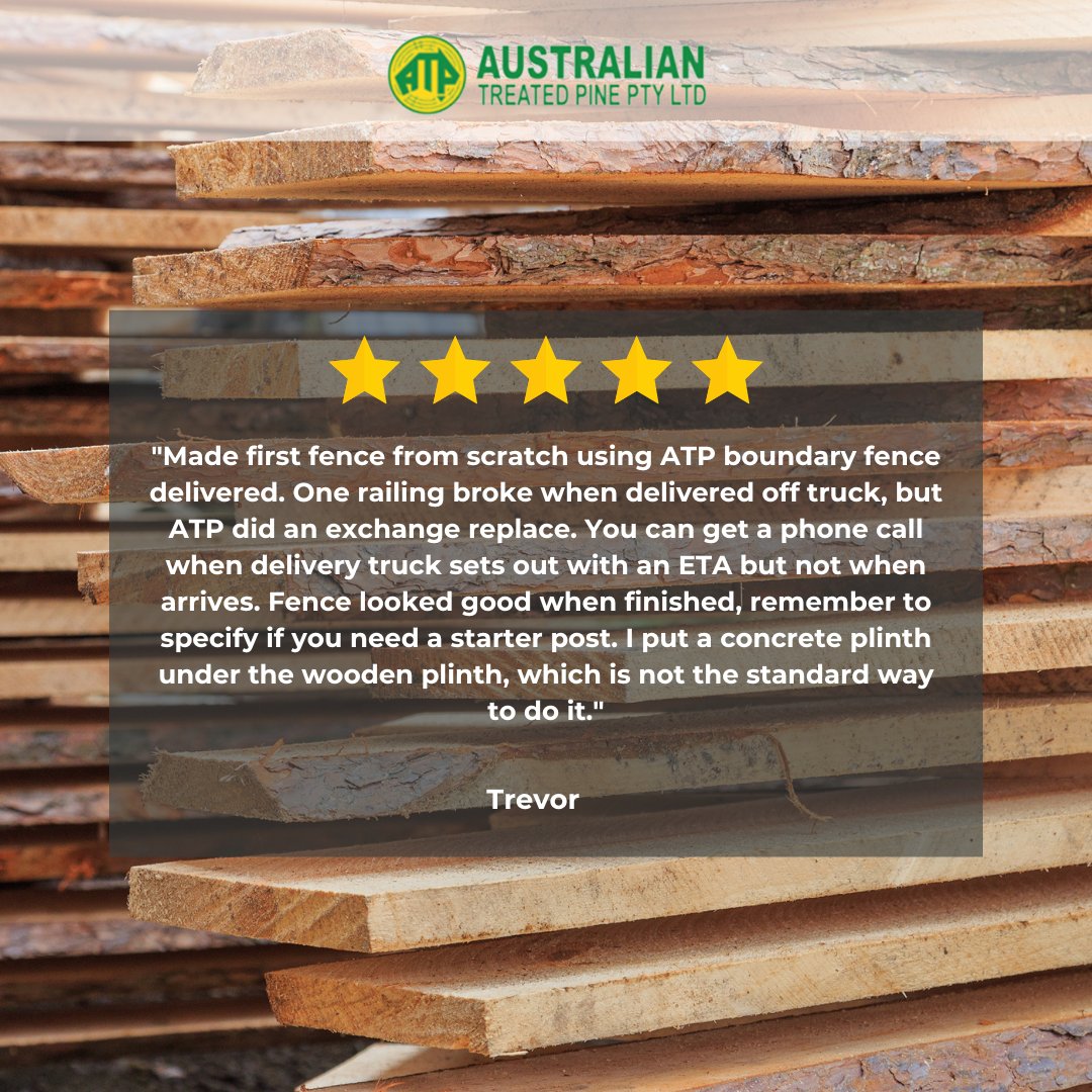 ATPineVic's tweet photo. This is why we receive ⭐⭐⭐⭐⭐
.
If you’ve shopped with AT Pine for your treated pine needs, feel free to leave us a review about your experience on google!
.
📱@australiantreatedpine
📞03 9305 2000
.
#AustralianTreatedPine #LocalBusiness #Reviews #Testimonials #5stars #Me ... https://t.co/ANdpvusmgA