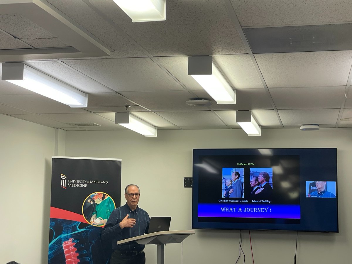 UMDNeurosurgery's tweet image. Recently, @AarabiBizhan gave Grand Rounds recounting his early career, and his 20 years as Director of Neurotrauma @shocktrauma. We thank you, Dr. Aarabi, for your service to our Department, and to Shock Trauma. You continue to remain a pillar of our program. What a journey!