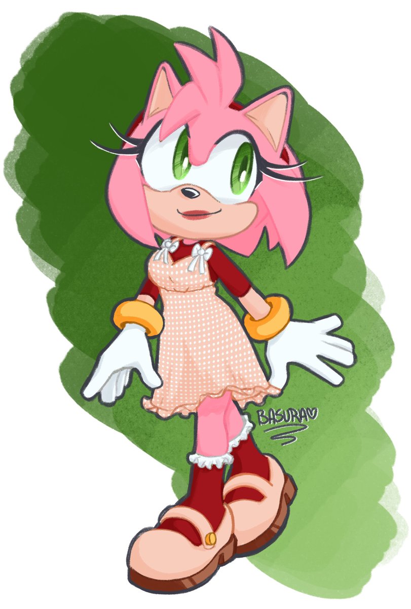 BasuraLeche's tweet photo. i missed drawing her 🦔🌺💖#AmyRose https://t.co/O26YMcyEJK