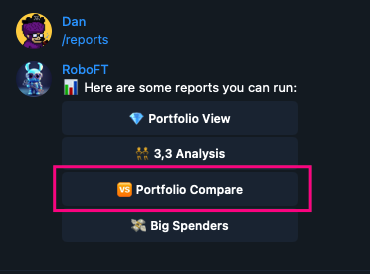 RoboSuite's tweet image. New feature: 🆚 Portfolio Compare

Inspired by a convo in @craigscoinpurse chat, see what keys you share with another portfolio and what you each hold separately.

Then click on any name to get key info and buy/sell