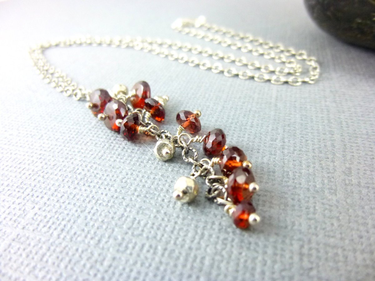 FabulouslyBoho's tweet photo. Garnet Waterfall Necklace, Sterling Silver, January Birthstone, Stone of Commitment and Love, Brings Trust to Relationship, Courage &amp; Hope https://t.co/uSCbDgeqfy #Etsy #EarthEnergyGemstones #LoveCommitment https://t.co/iqR0BU06eH