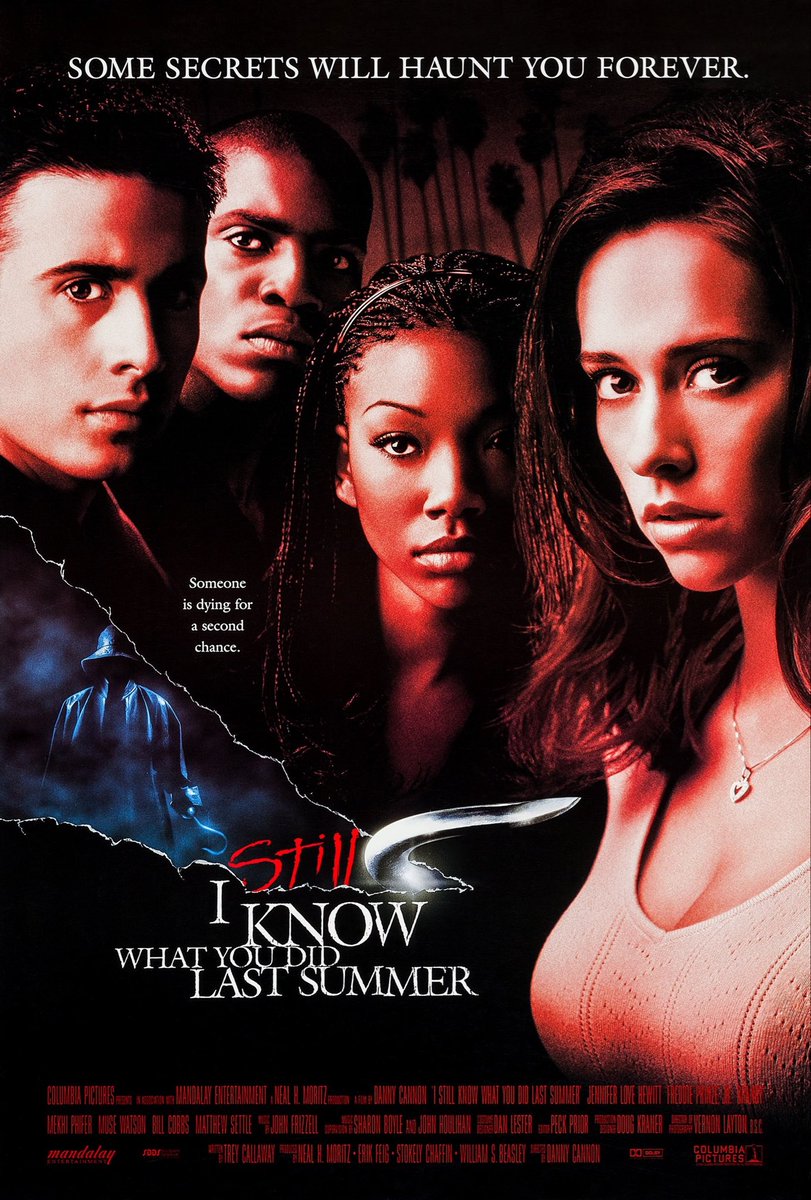 Tonight’s movie. #IStillKnowWhatYouDidLastSummer. Rare when the sequel eats up the original. Brandy and her chase scene alone solidifies this as a solid film alone.