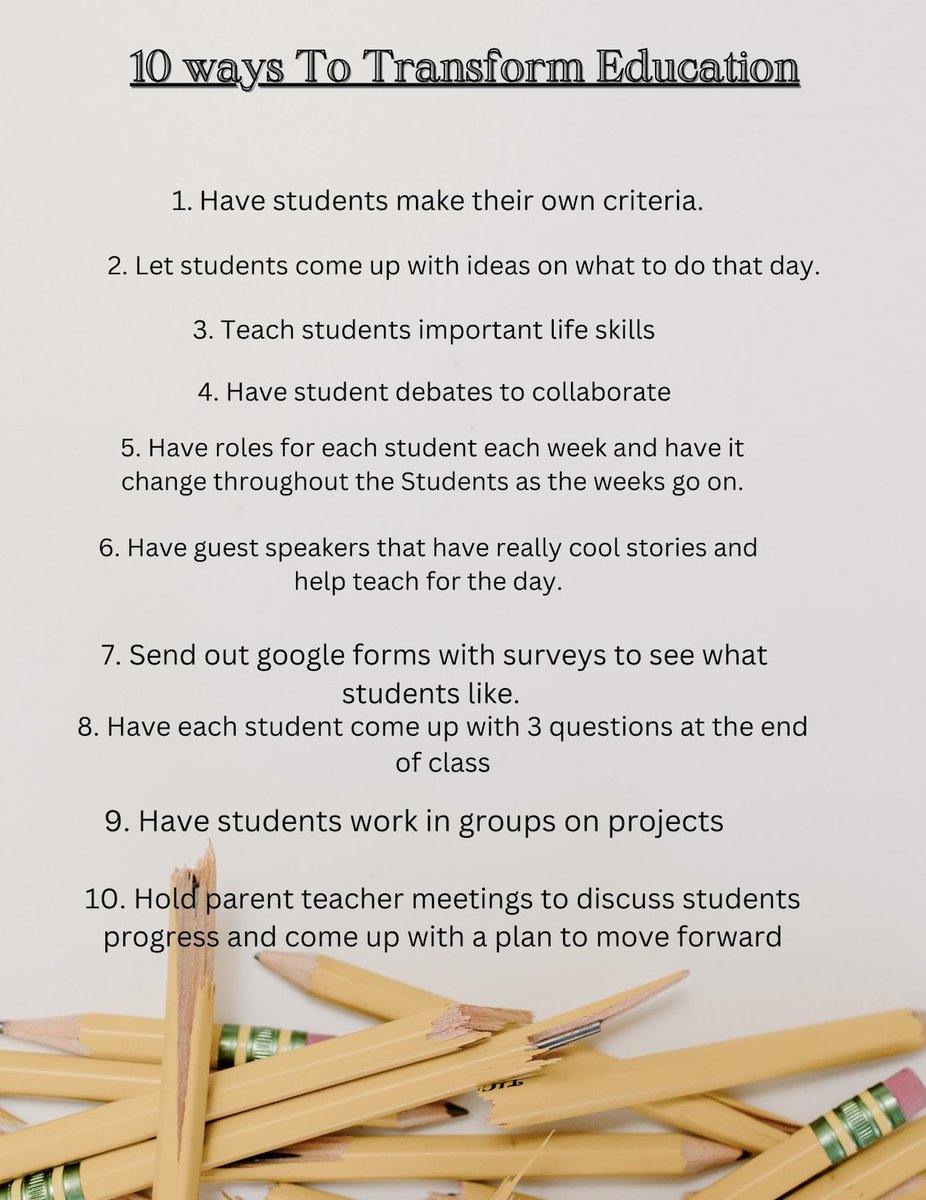 PaulMSU23's tweet photo. 10 ways to transform education #globalgoals #webt23 https://t.co/RBIlrtPq8Z