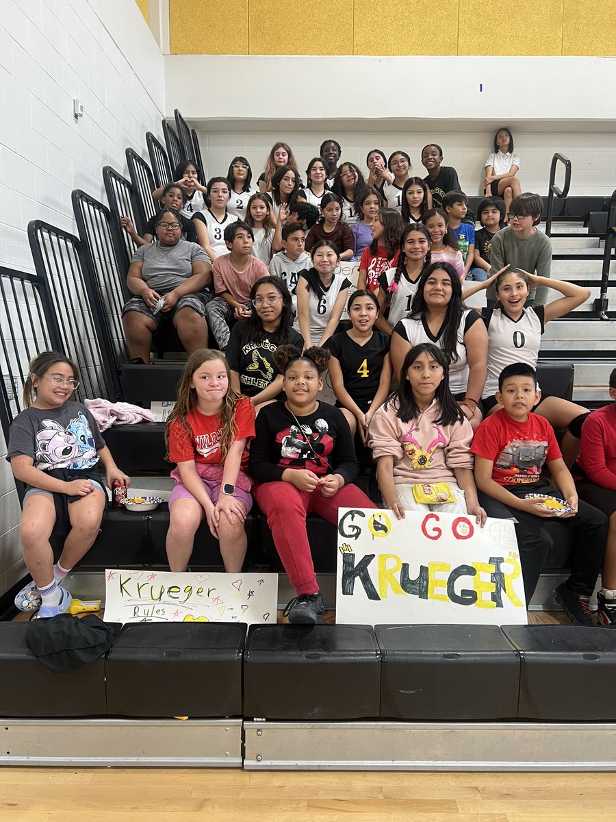 Loved seeing future Falcons from Wilshire Elementary fill the bleachers tonight as the 7th grade volleyball teams took on Eisenhower for the final game of the season! 🏐🦅

Thank you Coach Wiatrek!!

<a href="/NeisdAthletics/">NEISD ATHLETICS</a> @WilshireNEISD