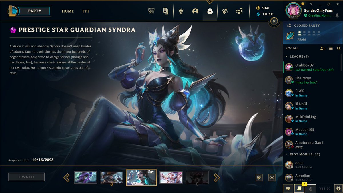 I finally got mommy Star Guardian Syndra skin 😳