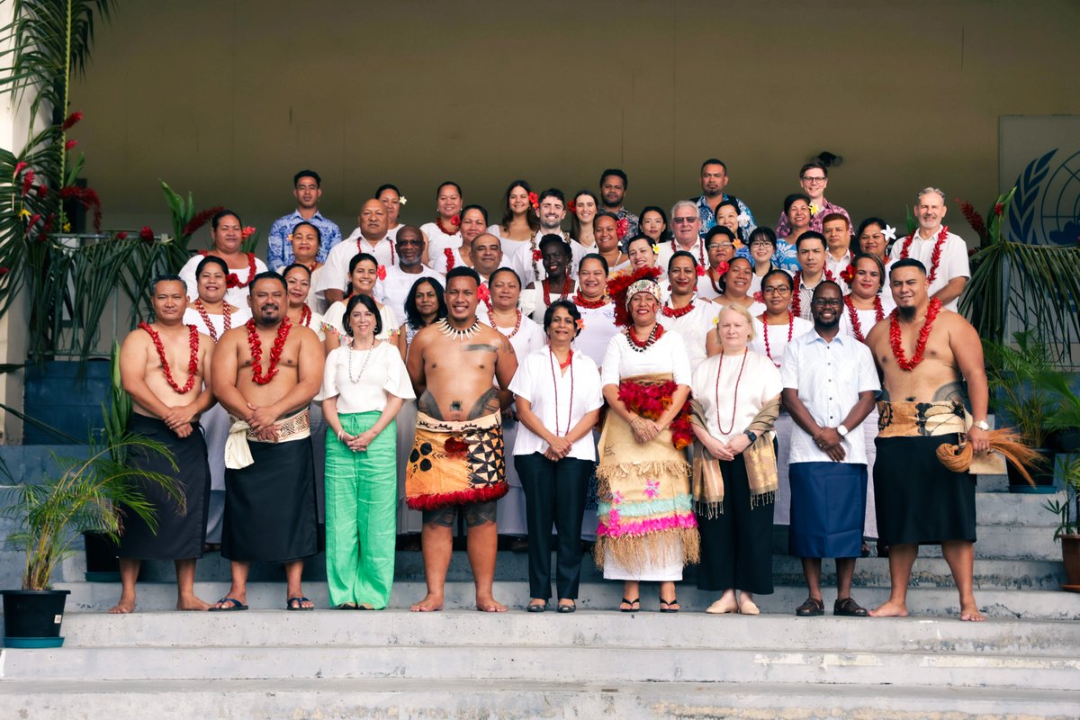 UNDP_Samoa's tweet photo. The ava ceremony is the highest form of welcome in the Samoan culture. UNDP &amp; @un_samoa staff did just that today for @kanniwignaraja, welcoming her to our Multi-Country Office. A traditional welcome that has added to the already rich discussions she's had to date in 🇼🇸. 
Manuia! https://t.co/kRSx4zk1rX