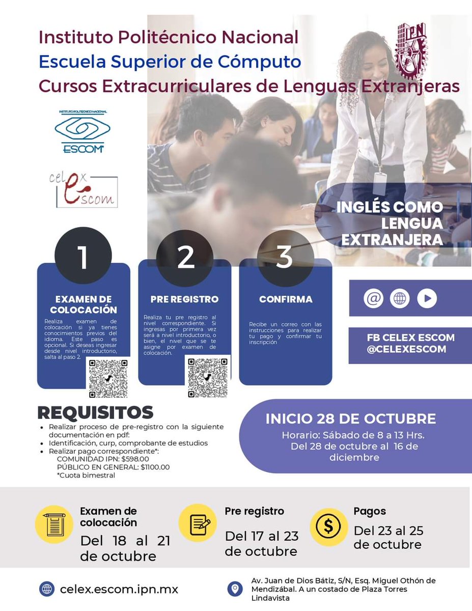 celexescom's tweet photo. Inicio el 28 de octubre https://t.co/dCiQM3QrSH