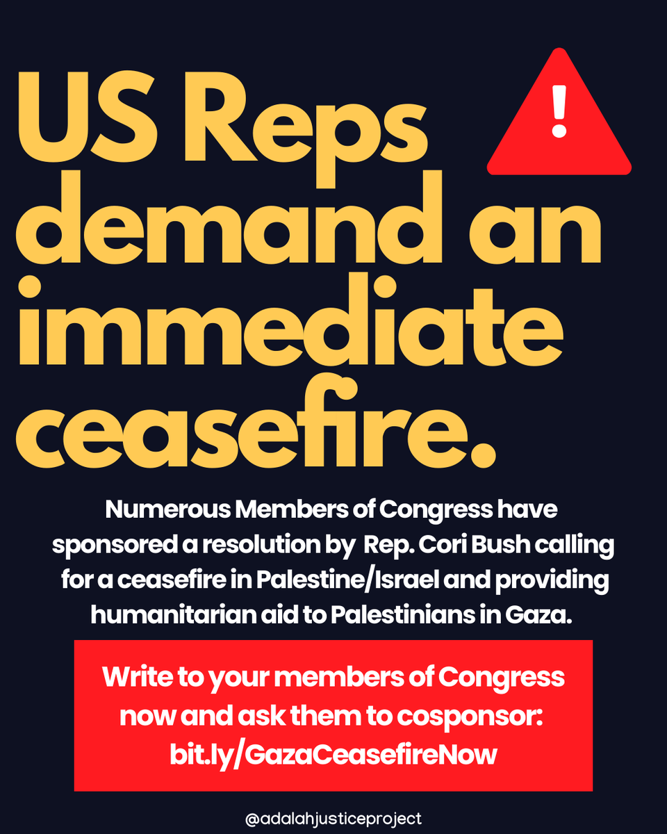 USCPR #StopArmingIsrael (@uscpr_) on Twitter photo Here is 1 thing you can do tonight.
Email your members of Congress using this action tool by <a href="/AdalahJustice/">#EndTheSiegeOnGaza</a>. Send the link to all your friends. Your entire contact list. Anyone you can reach and ask to take action.
CEASEFIRE. NOW.
TAKE ACTION: actionnetwork.org/letters/tell-c… Here is 1 thing you can do tonight.
Email your members of Congress using this action tool by <a href="/AdalahJustice/">#EndTheSiegeOnGaza</a>. Send the link to all your friends. Your entire contact list. Anyone you can reach and ask to take action.
CEASEFIRE. NOW.
TAKE ACTION: actionnetwork.org/letters/tell-c…