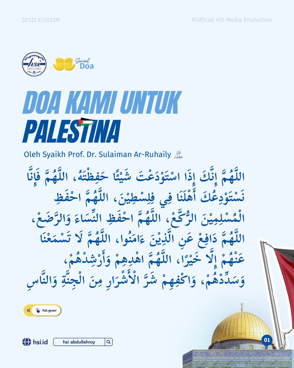 hsiabdullahroy's tweet photo. Jangan remehkan kekuatan doa karena doa adalah senjata bagi orang mukmin. Terus doakan saudara-saudara kita yang ada di Palestina. https://t.co/AGLgGw5Ajz