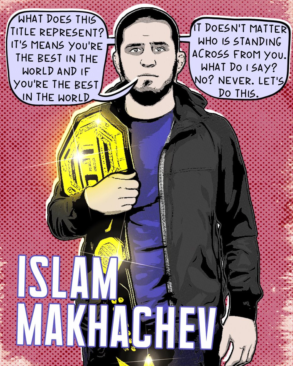 Huge respect for all fighters who agreed to enter the octagon at the last minute and those who accepted new opponents before UFC 294! 🤜🤛 

#mma #mmafighter <a href="/MAKHACHEVMMA/">Makhachev Islam</a> #ufc #speechbubble #quotes #fighting #russianmma #islammakhachev  #champ #ufc294 #dagestan