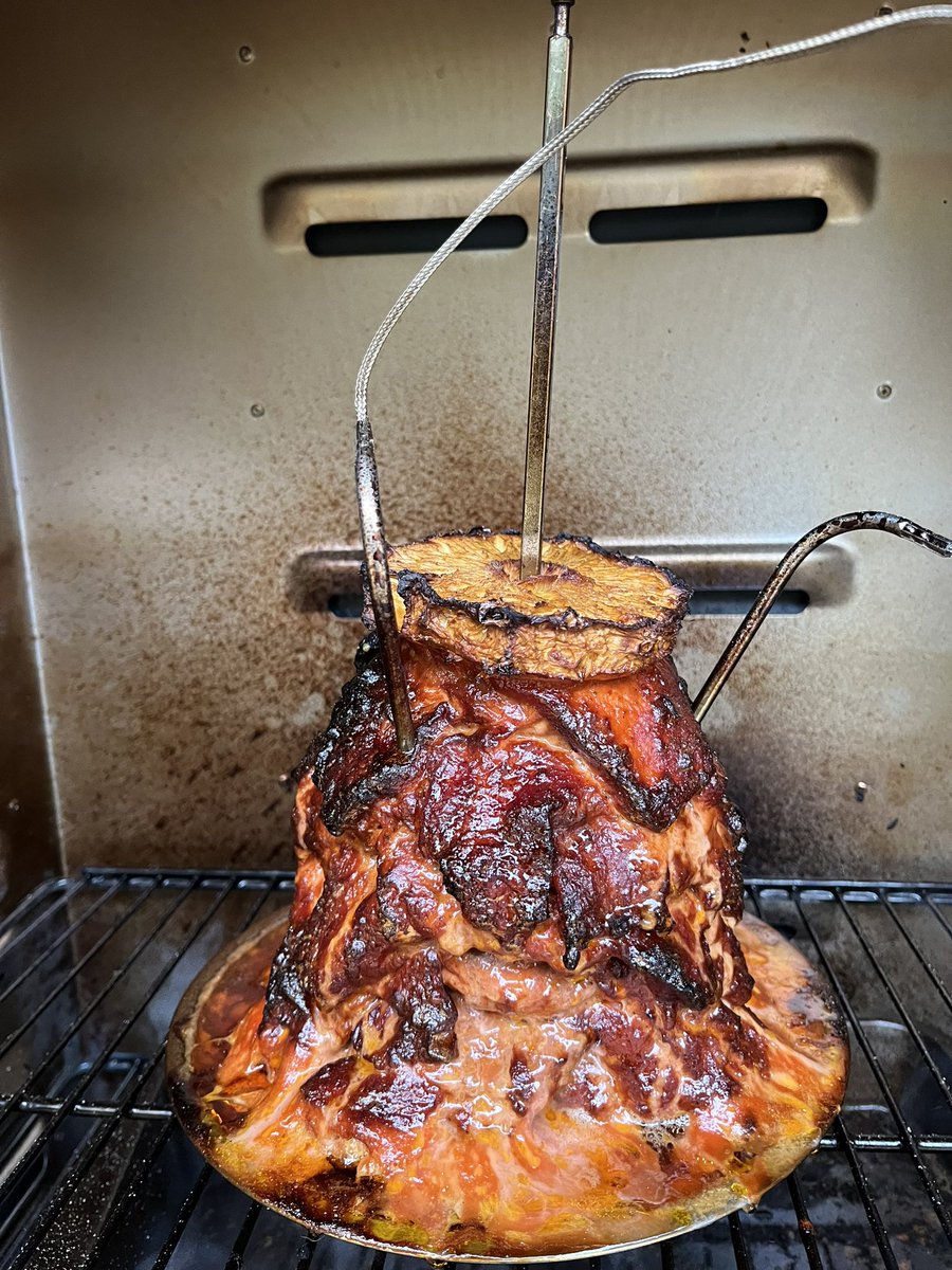 CastRedhead's tweet image. Tacos al pastor on the smoker for dinner tonight!