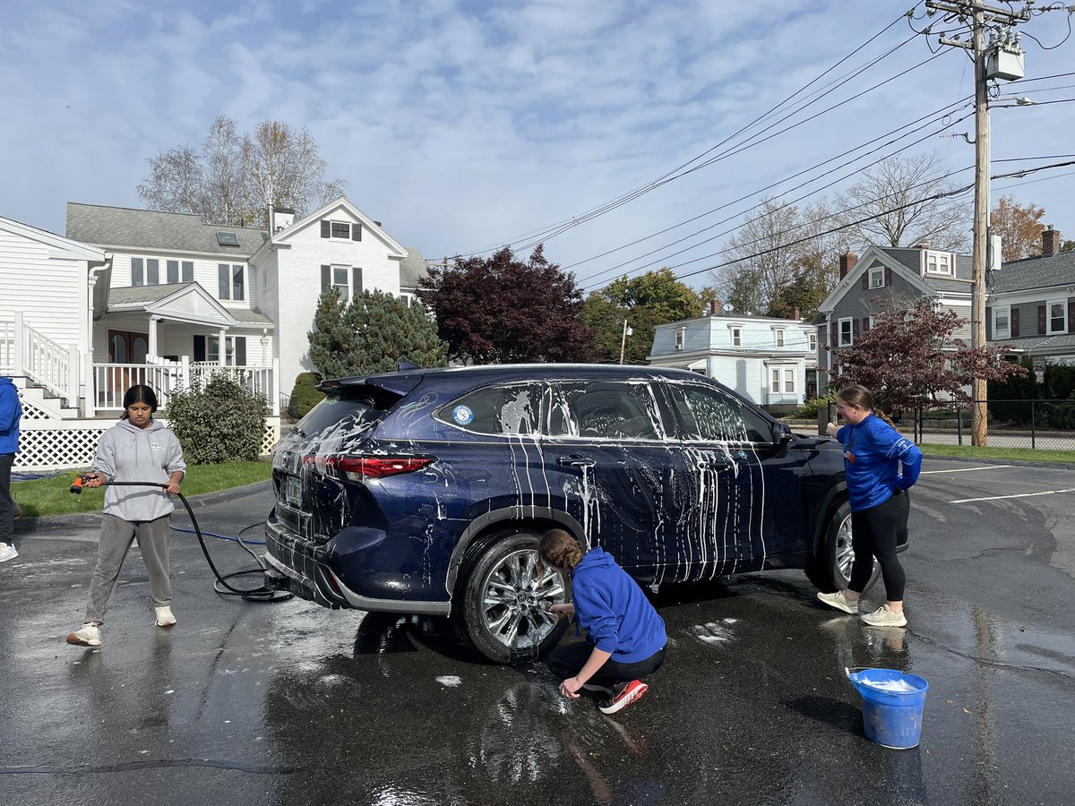 Another successful car wash for the AHS MAW club and one event closer to to granting wish #9 ! Thank you to the Matarese family for the awesome space and oodles of water needed to host it! Next event…Walk for Wishes! <a href="/MakeAWishMassRI/">Make-A-Wish Mass RI</a> #ahsmakeswishes