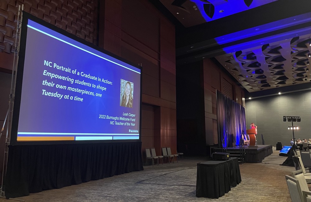 NNSTOY (@nnstoy) on Twitter photo Powerful keynote by Leah Carper, 2022 North Carolina Teacher of the Year, at the AIM Conference <a href="/ncpublicschools/">NC Public Schools</a> Powerful keynote by Leah Carper, 2022 North Carolina Teacher of the Year, at the AIM Conference <a href="/ncpublicschools/">NC Public Schools</a>