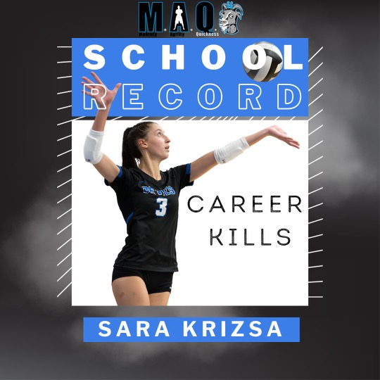 Another MAQ 🐐 entering the coveted Brunswick High School record book 🚨👏🏻 Such a special athlete to MAQ, Congrats <a href="/SaraKrizsa/">Sara Krizsa</a>, for breaking the career KILLS record ❗️🔥 What an epic achievement, added to a stellar senior season!! 🌟🐐