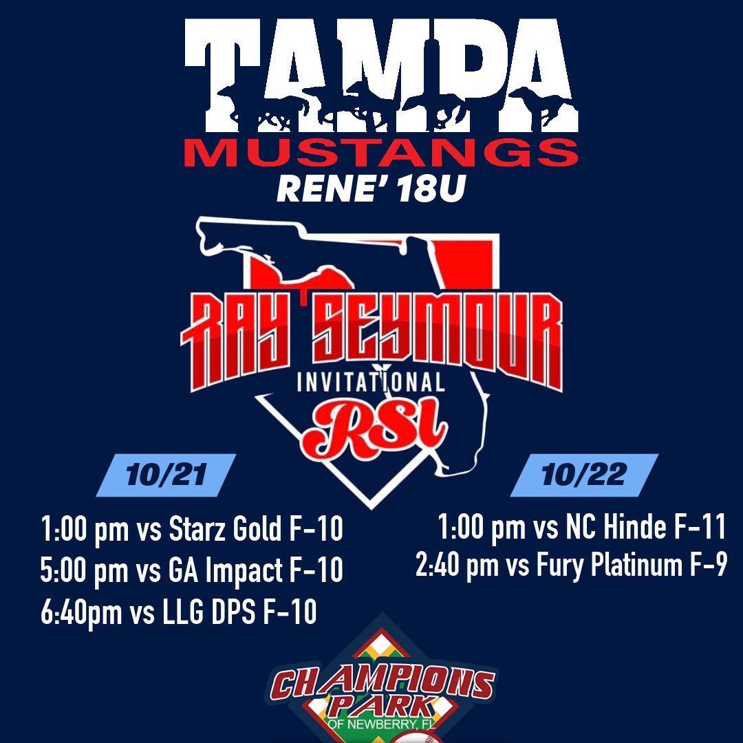 The schedule is out and it’s time to grind! See you Saturday! <a href="/ray_seymour/">Ray Seymour Invitational</a>