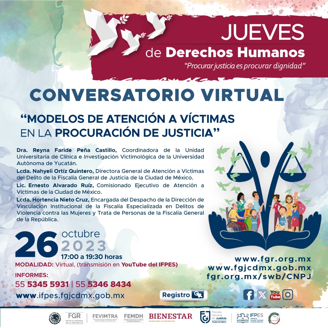 ComisionFomento's tweet photo. 🔎No olvides #Jueves de #DerechosHumanos no te pierdas el conversatorio virtual "Modelos de atención a víctimas en la procuración de justicia". Coordina la @FiscaliaCDMX  @bienestarmx @FGRMexico Fevimtra @IFP_CDMX 
🗓️26 de octubre ⏰17 horas centro
📺https://t.co/yIRNqA01Qa https://t.co/6gY4zkOOdc