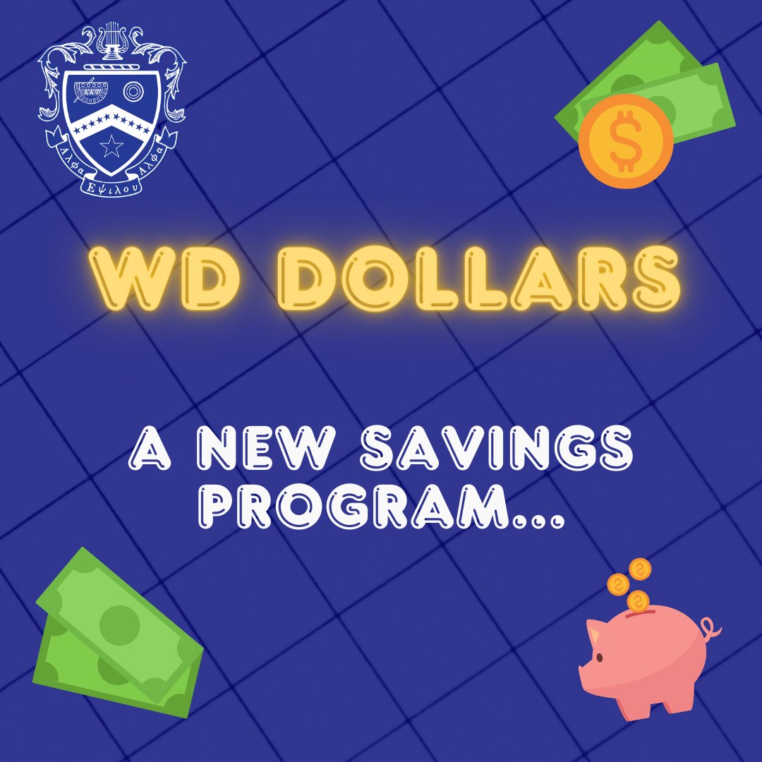 KKPsiWD's tweet photo. Hello hello West Side!
The WD Council is so excited to present our newest initiative: The WD Dollars Program! This program aims to help Brothers save money for Convention, and see the cost on a smaller scale! 💙
Read through the infographics for more info! (1/3) https://t.co/MXSOgNKnAO