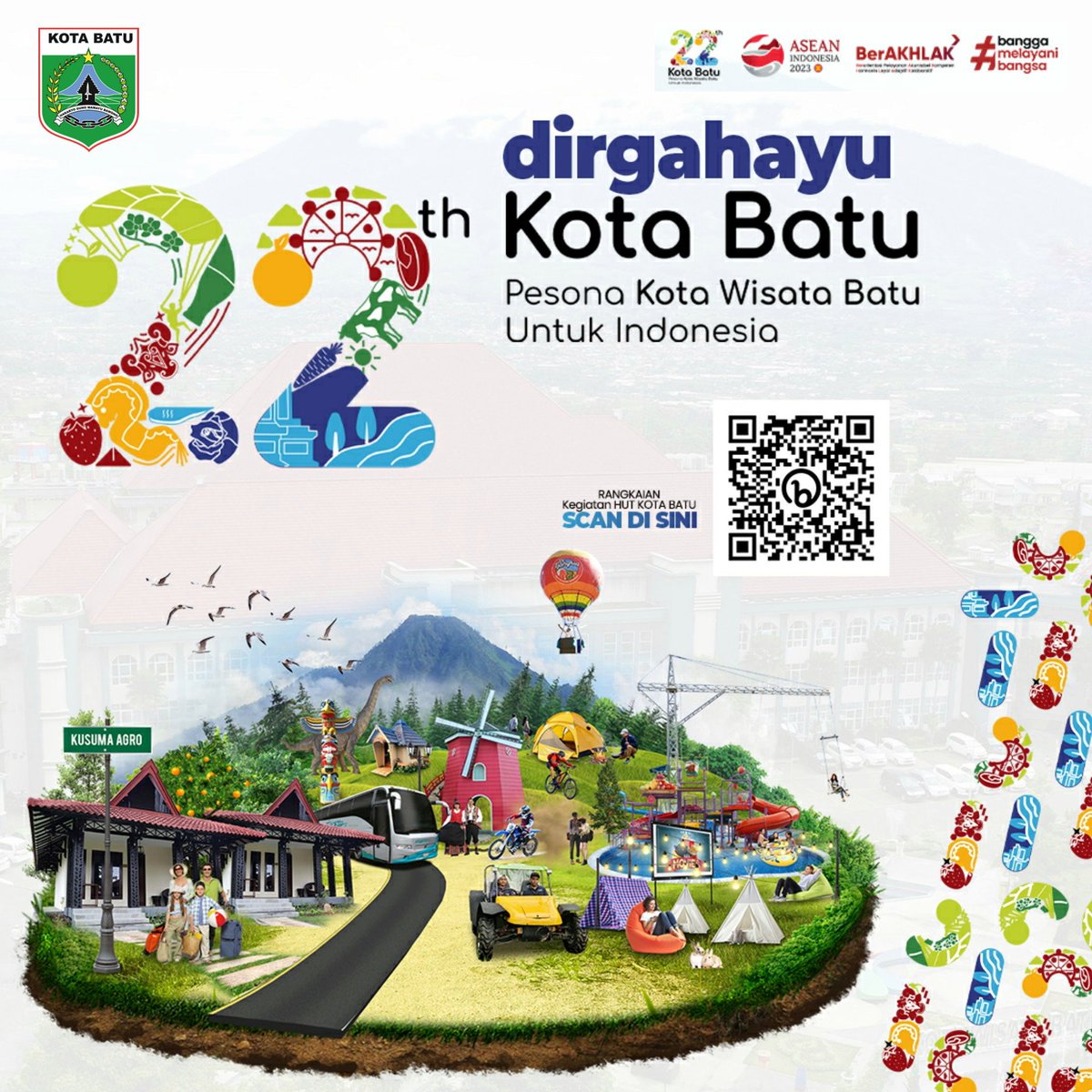 Agrowisata's tweet photo. Dengan 22 tahun usia, Kota Batu telah menjadi destinasi yang wajib dikunjungi di Jawa Timur. Mari kita terus mempromosikan keindahan kota ini
#kusumaagrowisata
#kotawisatabatu #hut22kotabatu https://t.co/zsKAONzrC0