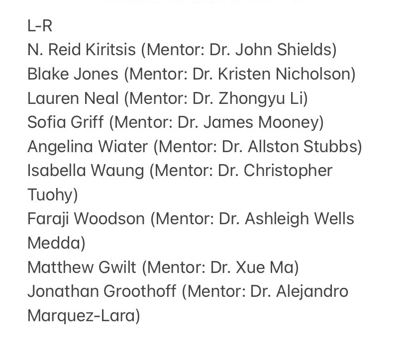 super impressed with our 9️⃣ medical students from <a href="/wakeforestmed/">Wake Forest University School of Medicine</a> who presented at our Grand Rounds on Wednesday their MSRP project from spending the summer with us. The ortho future is bright. Swipe ➡️ for faculty mentors &amp; student mentees. <a href="/wakeforestmed/">Wake Forest University School of Medicine</a> @atriumhealthwfb